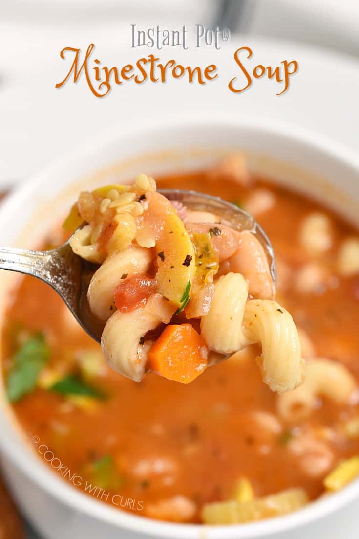 Instant Pot Minestrone Soup - Cooking with Curls