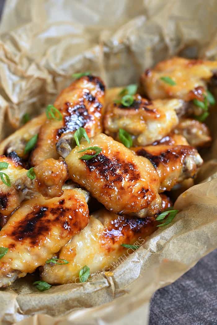 Grab some napkins and drink, then dig into these delicious Apricot Ginger Chicken Wings! cookingwithcurls.com