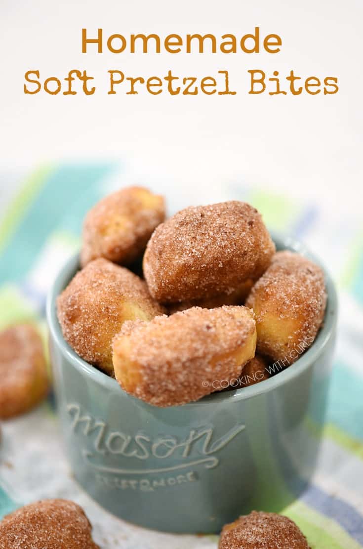 Homemade Soft Pretzel Bites - Cooking with Curls