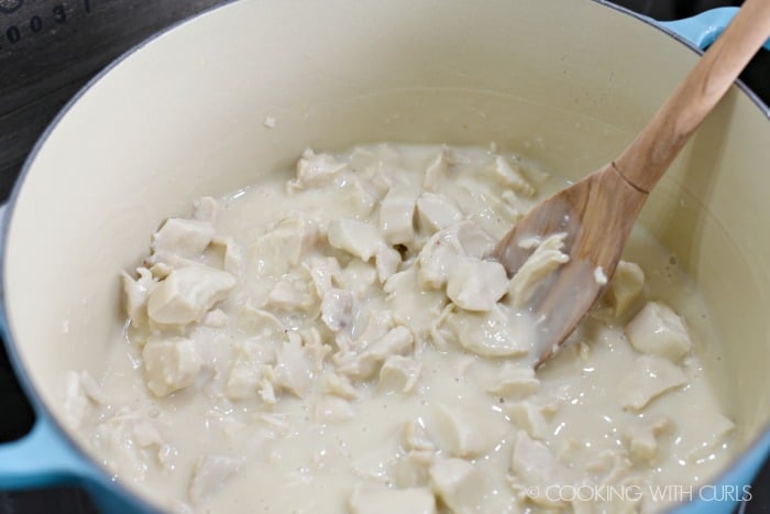 Add the turkey or chicken to the cheese sauce cookingwithcurls.com