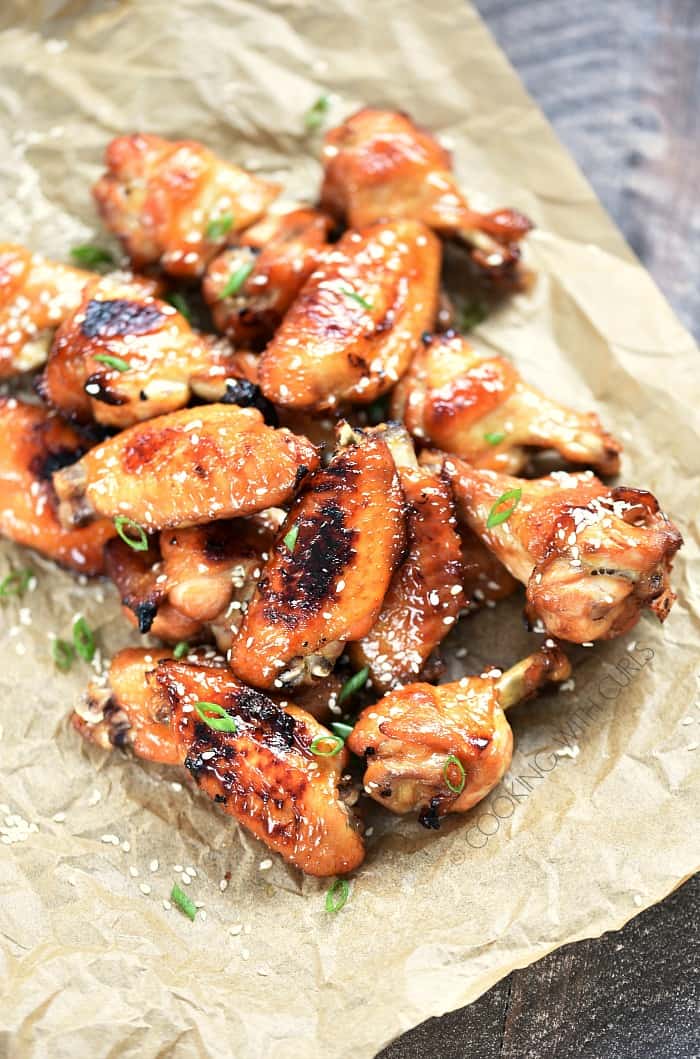 These Baked Teriyaki Chicken Wings will be a hit at your next party! cookingwithcurls.com