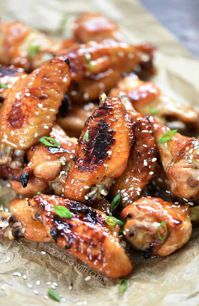 Your party guests will be fighting to get their hands on these Baked Teriyaki Chicken Wings!! cookingwithcurls.com