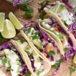 Prepare yourself for the best and easiest baked Fish Tacos recipe! cookingwithcurls.com