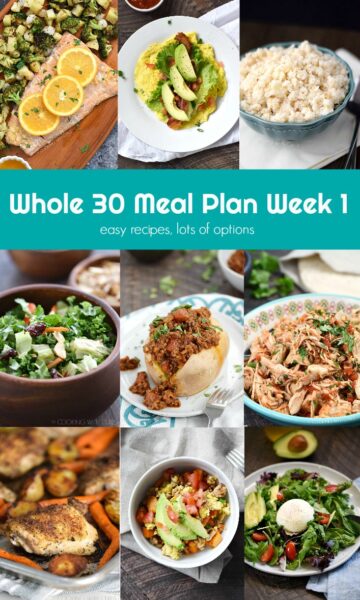 Whole 30 Meal Plan Week 1 - Cooking with Curls