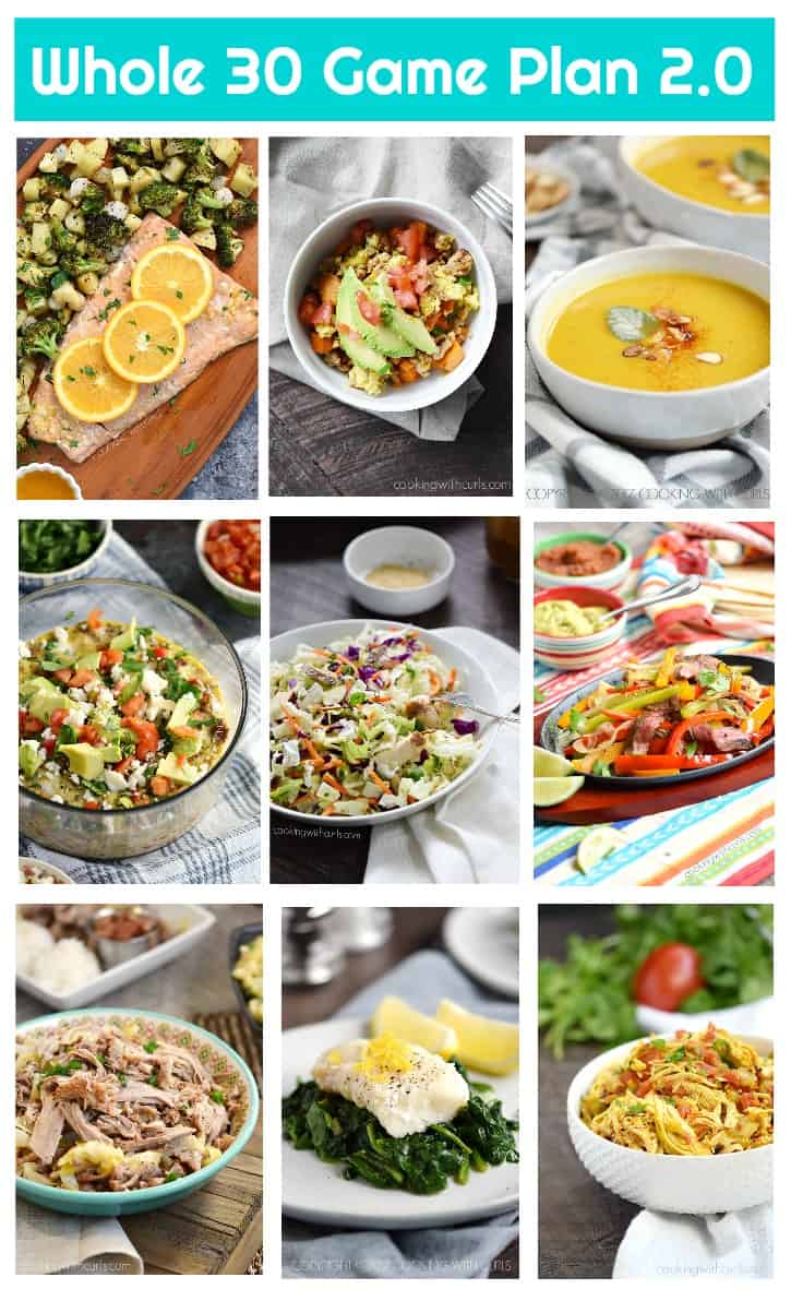 Whole 30 Game Plan 2.0 includes all of my favorite Whole30 recipes as well as tips and suggestions to help make things a little bit easier! cookingwithcurls.com