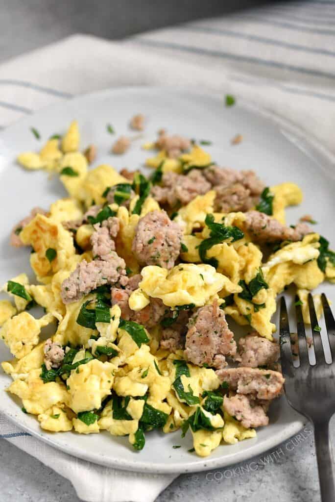 Pork Breakfast Sausage Cooking with Curls