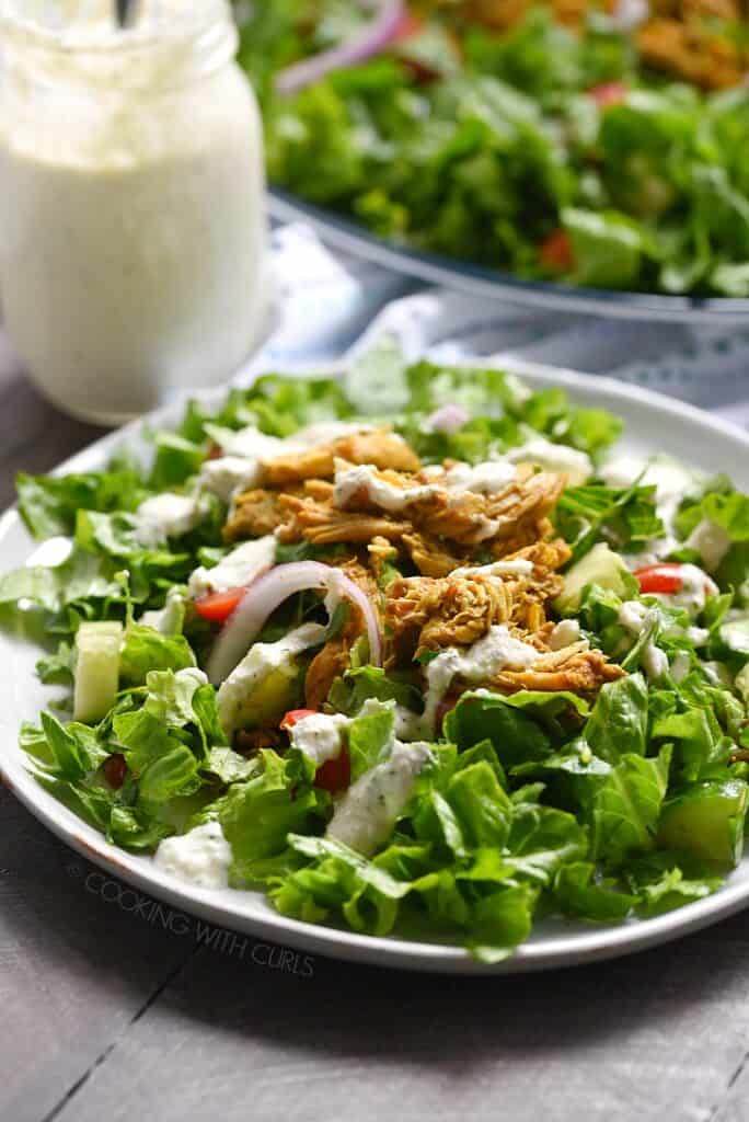 Chicken Shawarma Salad Cooking with Curls
