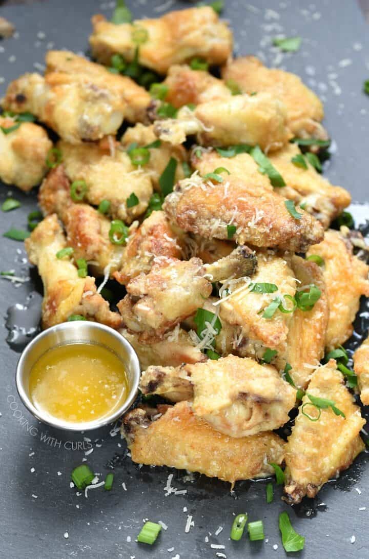 Garlic Parmesan Chicken Wings Cooking with Curls