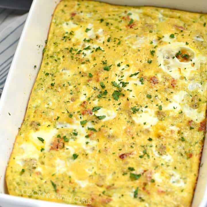 Low Carb Breakfast Casserole - Cooking with Curls