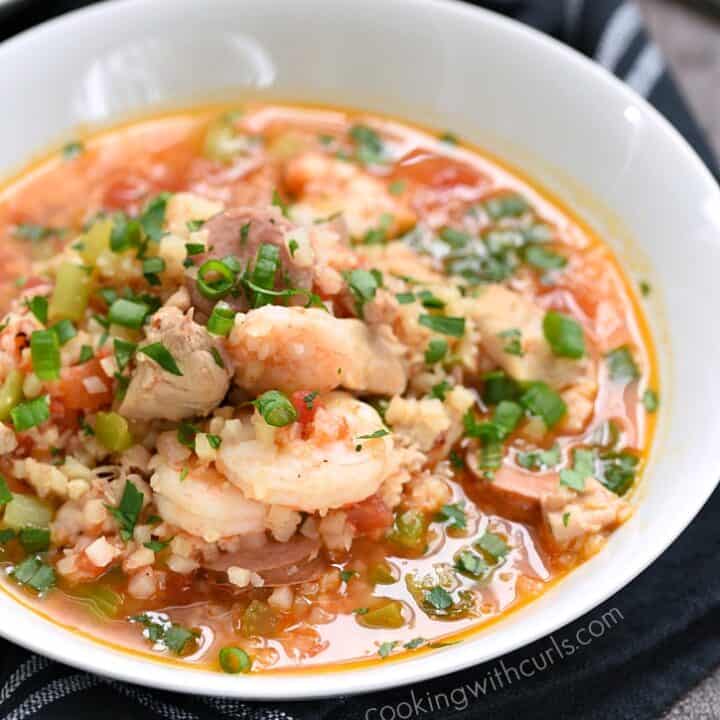 Paleo Jambalaya Cooking with Curls