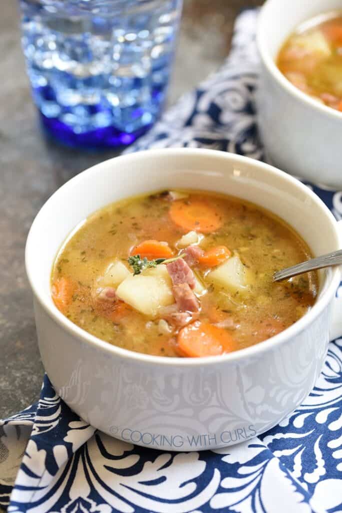 Instant Pot Ham Bone and Potato Soup - Cooking with Curls