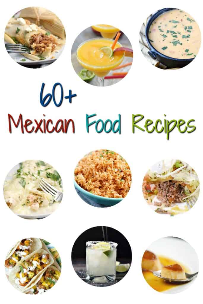 a collage featuring nine images of mexican food recipes