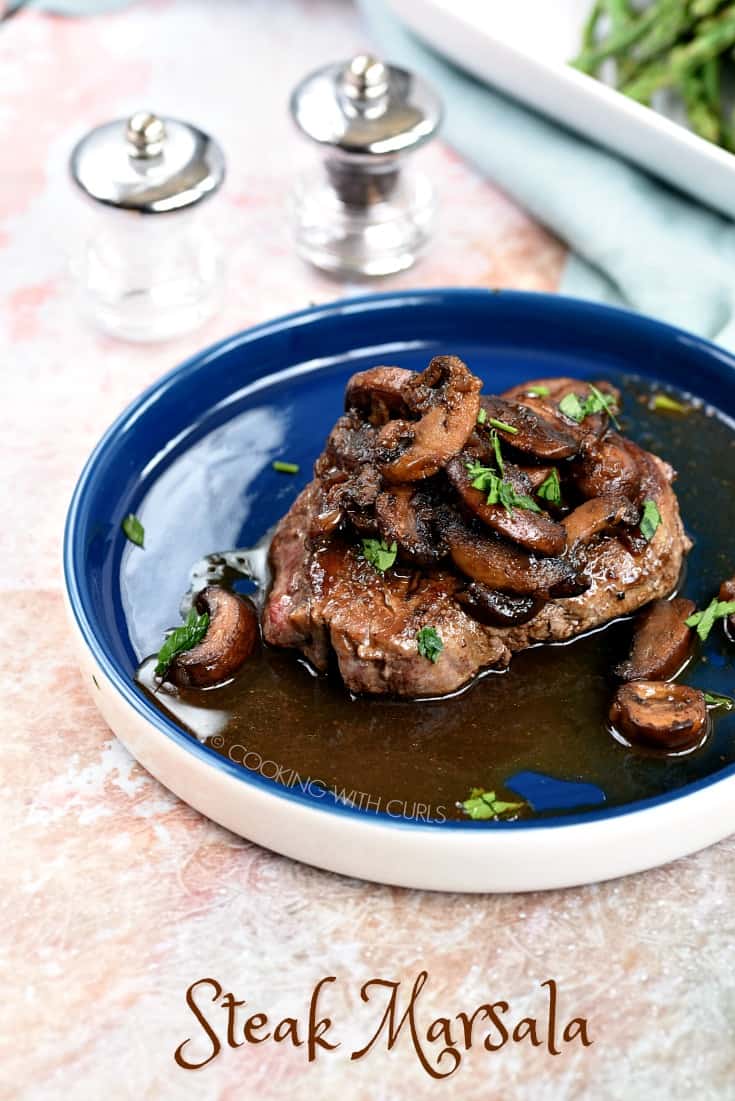 Steak Marsala Cooking with Curls