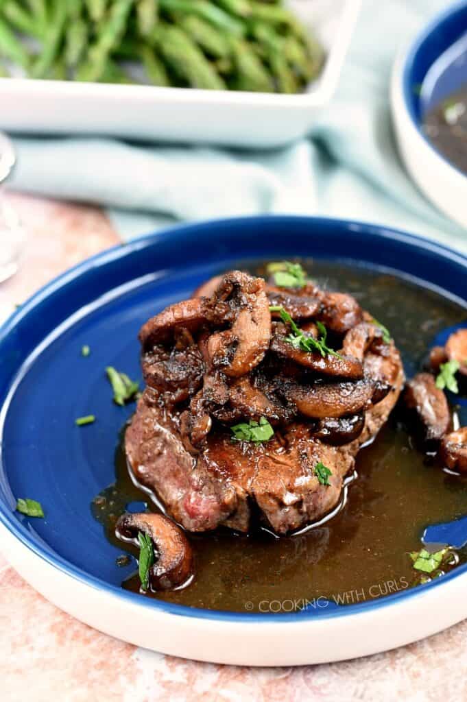 Steak Marsala Cooking with Curls