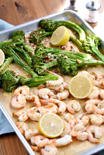 Sheet Pan Shrimp and Broccolini - Cooking with Curls