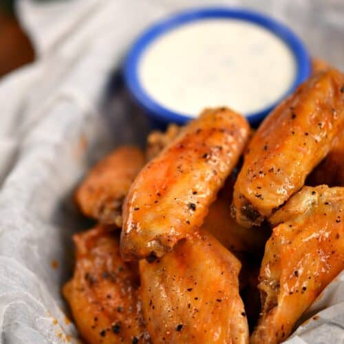 Baked Buffalo Chicken Wings - Cooking with Curls