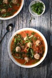 Italian Meatball Soup - Cooking with Curls