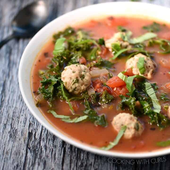 Italian Meatball Soup - Cooking with Curls