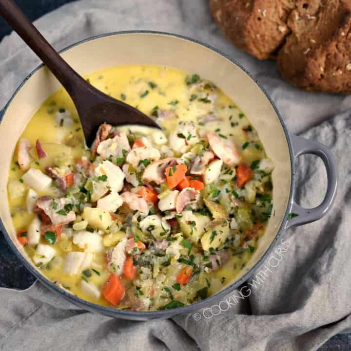 Creamy Seafood Chowder - Cooking with Curls