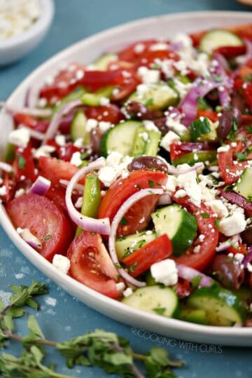 Big Greek Salad - Cooking with Curls