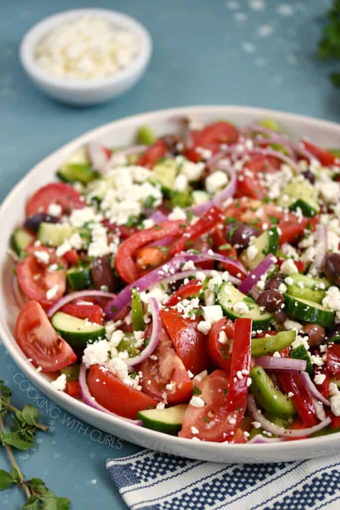 Big Greek Salad - Cooking with Curls