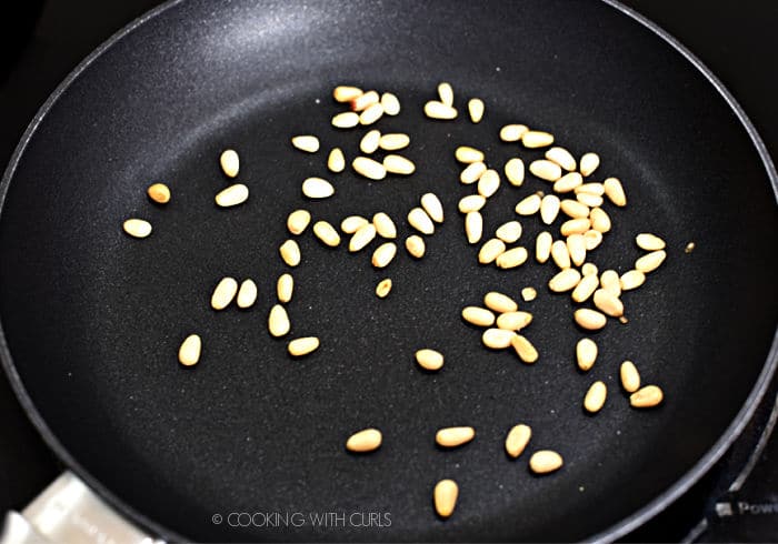 toasted pine nuts in a small non-stick skillet. 