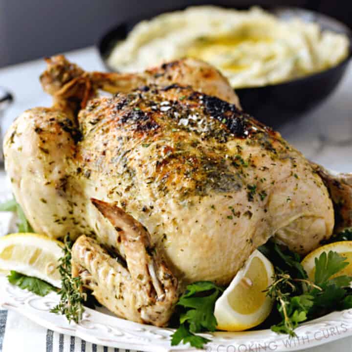 Instant Pot Whole Greek Chicken - Cooking with Curls