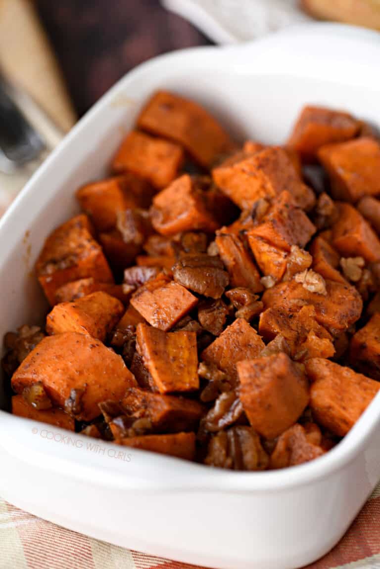 Sweet Yam Casserole Cooking with Curls