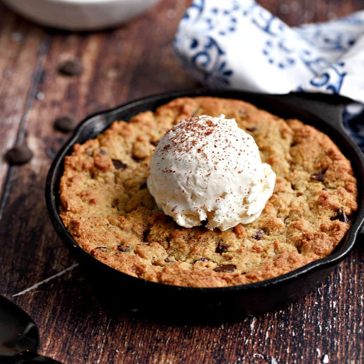 Skillet Chocolate Chip Cookie for Two