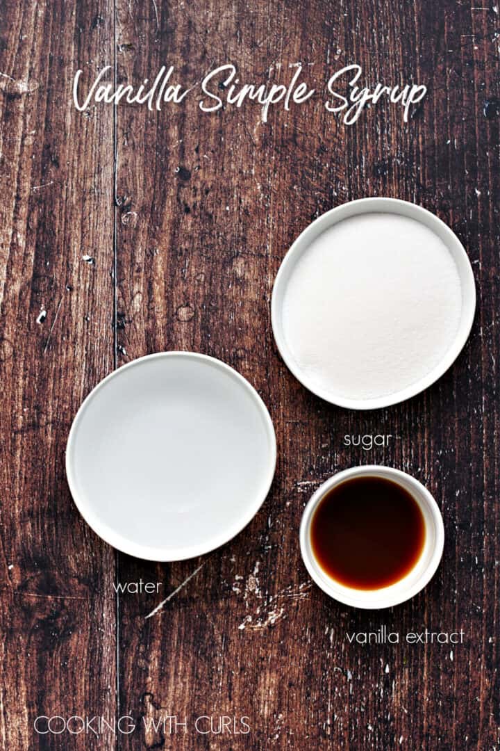 Vanilla Simple Syrup Cooking with Curls