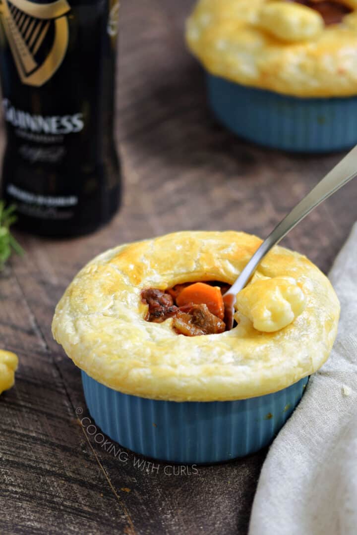Guinness Steak Pie Cooking with Curls