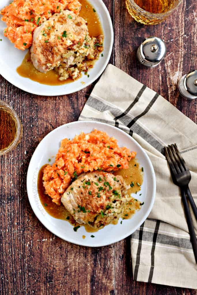 Stuffed Pork Chops - Cooking with Curls
