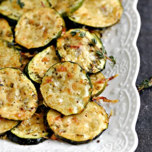 Baked Parmesan Zucchini Bites - Cooking with Curls
