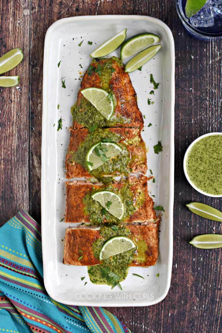 Salmon with Cilantro Sauce Cooking with Curls