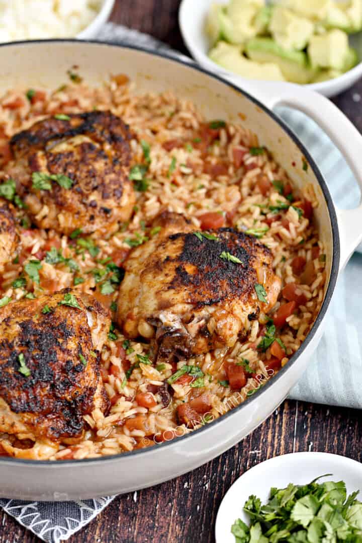 Mexican Arroz con Pollo - Cooking with Curls