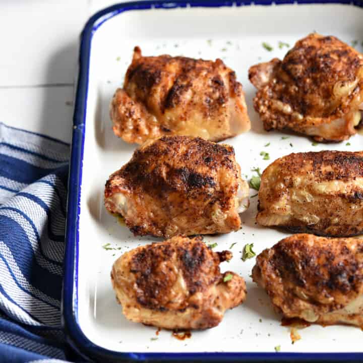 Air Fryer Chicken Thighs - Cooking with Curls