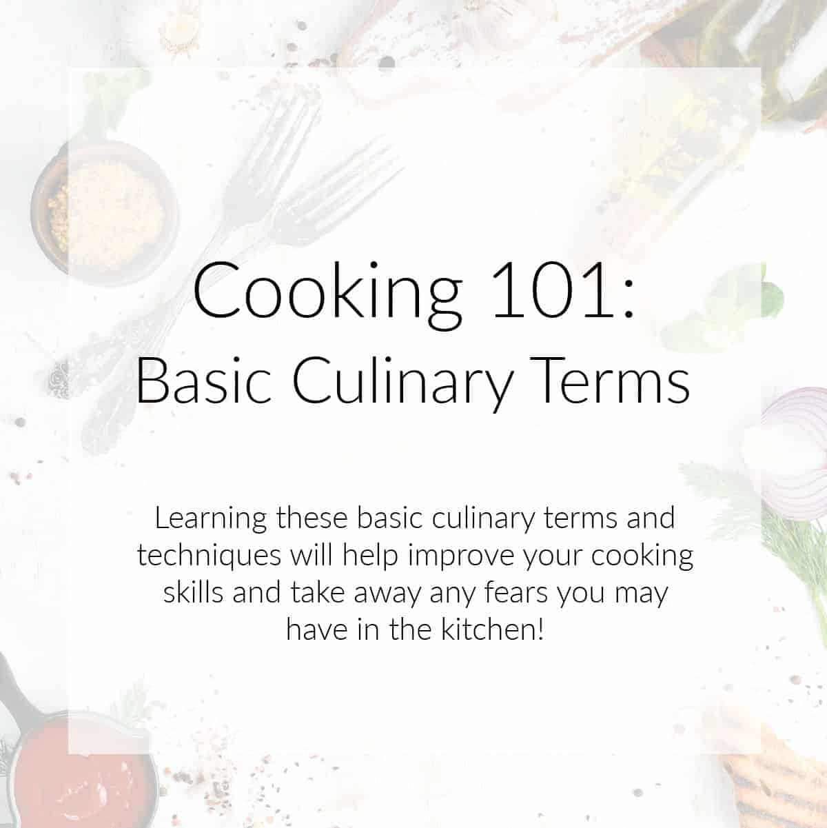 Basic Culinary Terms