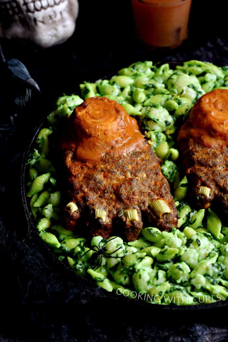 Halloween Feet Loaf Cooking With Curls