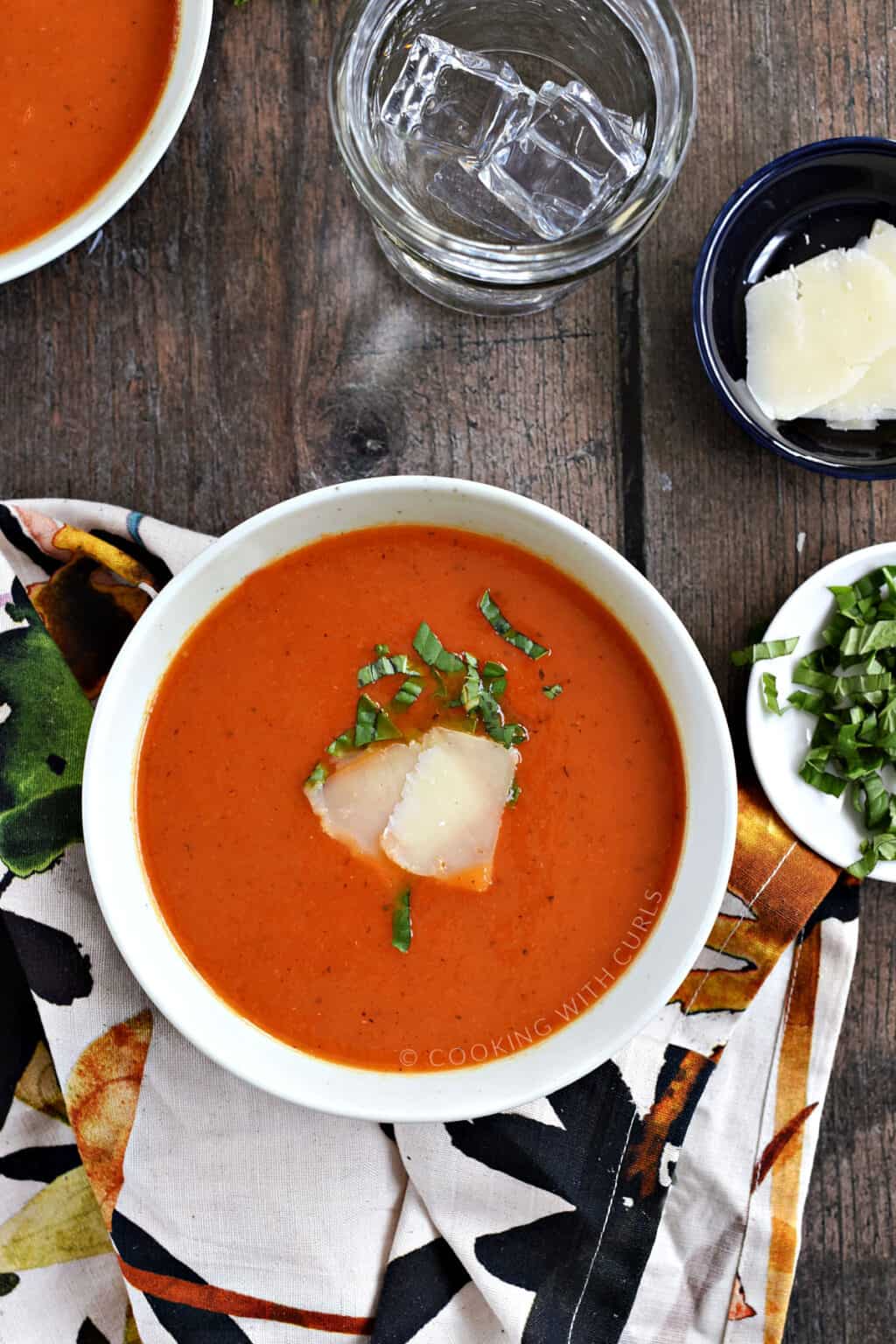 Instant Pot Tomato Basil Soup Cooking With Curls