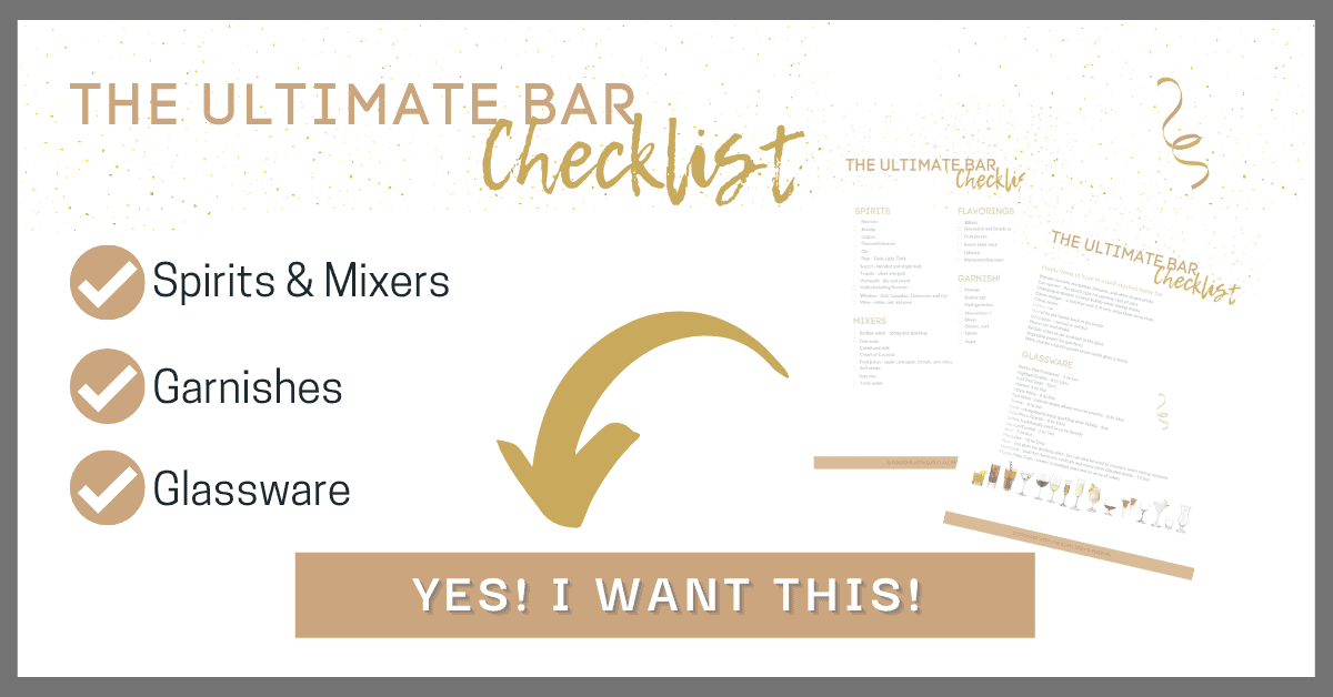 Optin box for the ultimate bar checklist with a yes I want this button at the bottom.