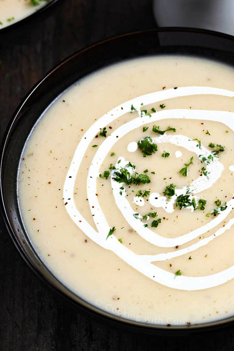 Irish Potato Leek Soup - Cooking with Curls