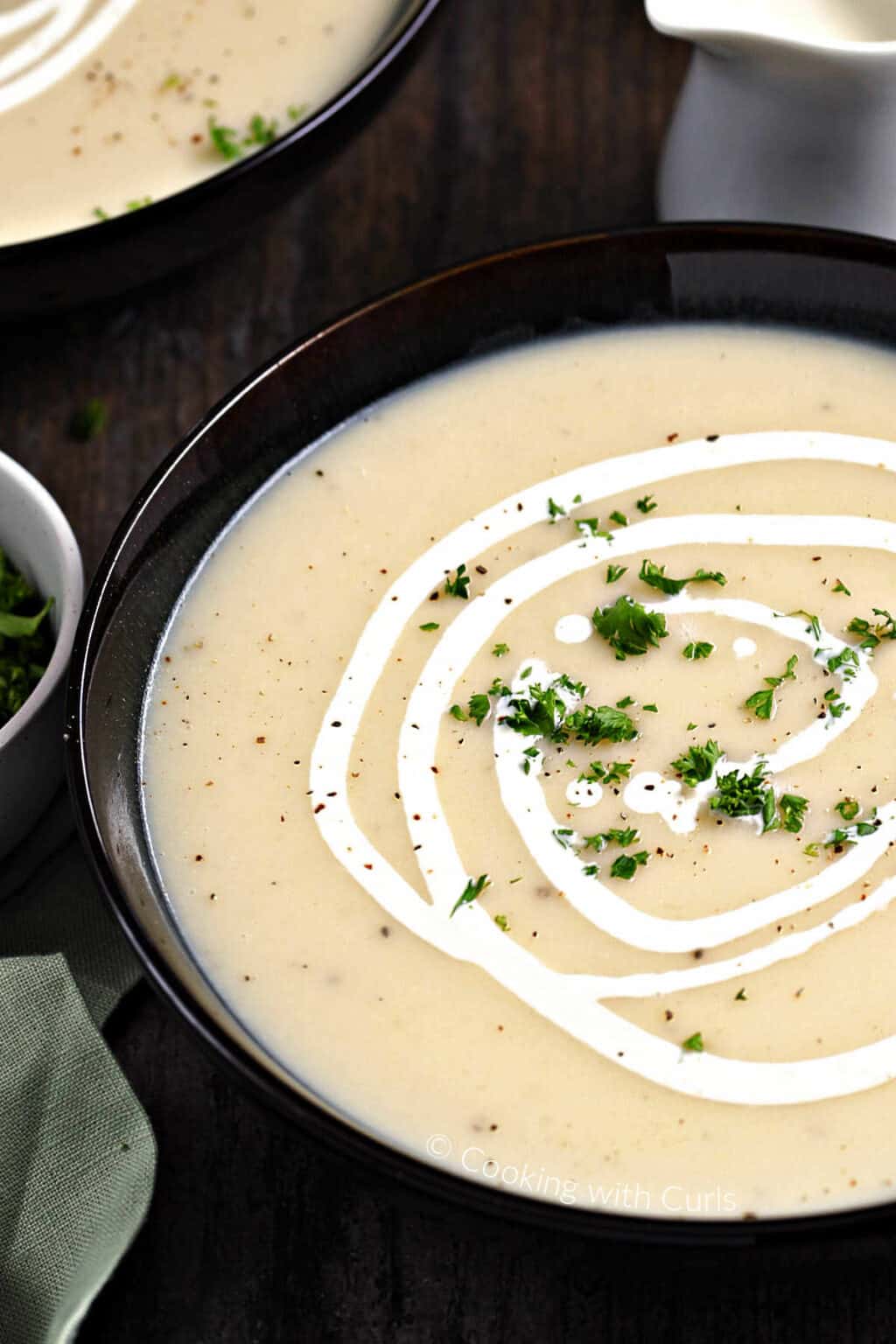 Irish Potato Leek Soup - Cooking with Curls