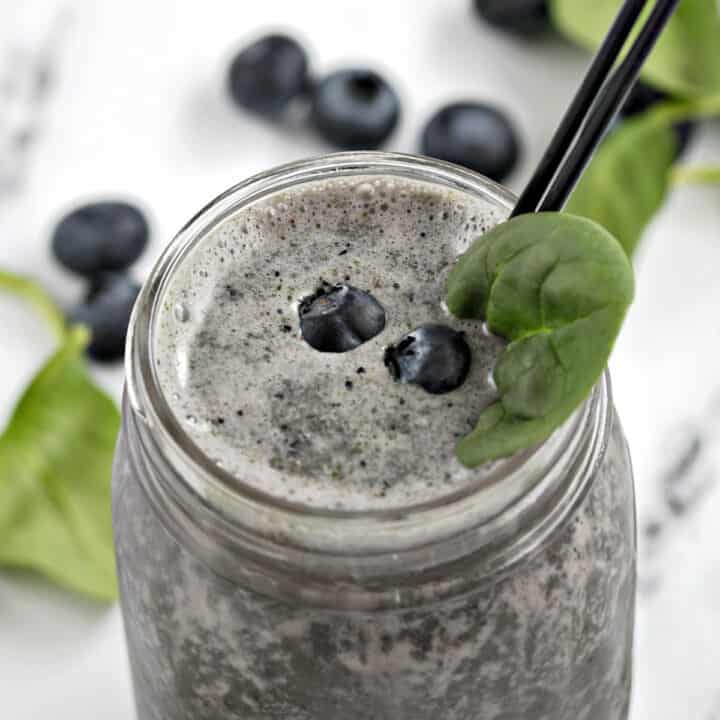 Blueberry Spinach Smoothie Recipe Cooking with Curls