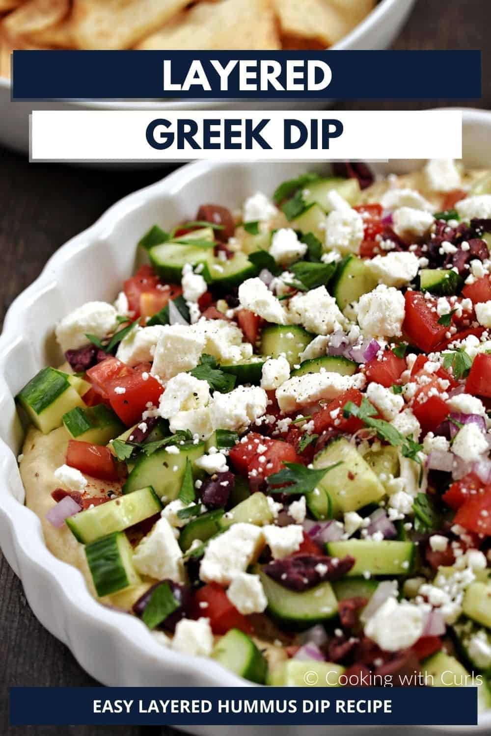 Layered Greek Dip - Cooking with Curls