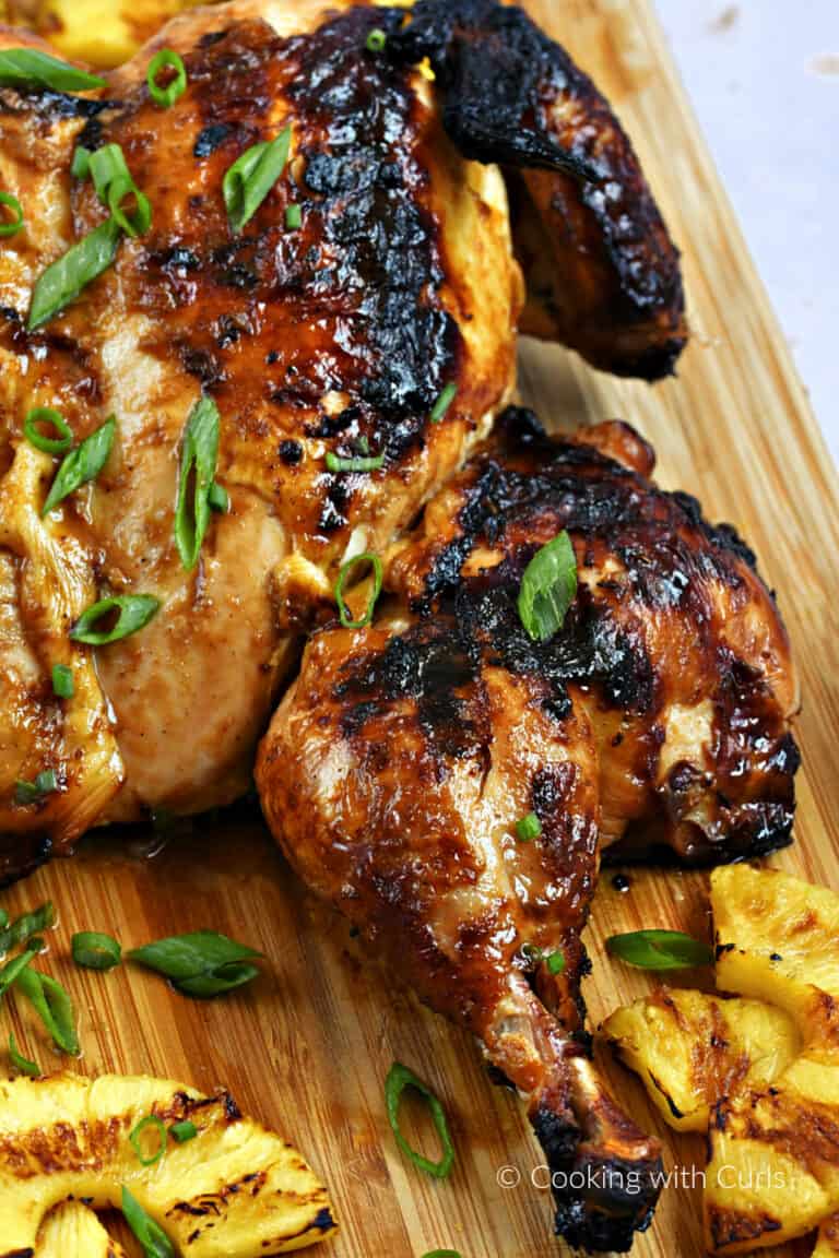 Hawaiian Grilled Chicken and Pineapple - Cooking with Curls