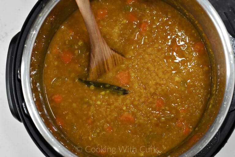Instant Pot Red Lentil Soup - Cooking with Curls