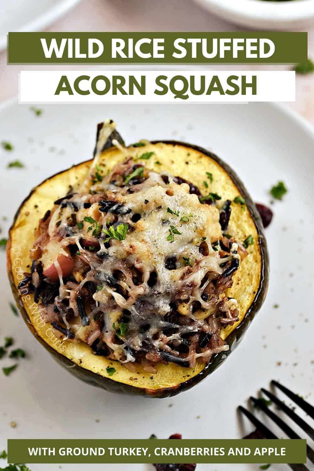 Wild Rice Stuffed Acorn Squash - Cooking with Curls