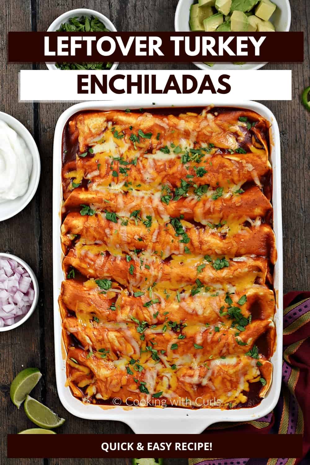 Leftover Turkey Enchiladas Cooking with Curls