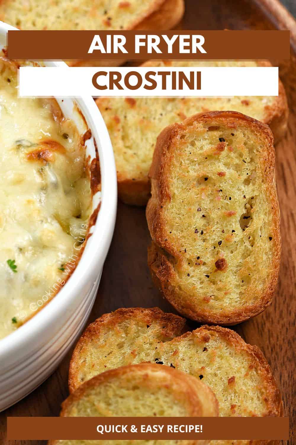 Air Fryer Crostini Cooking with Curls