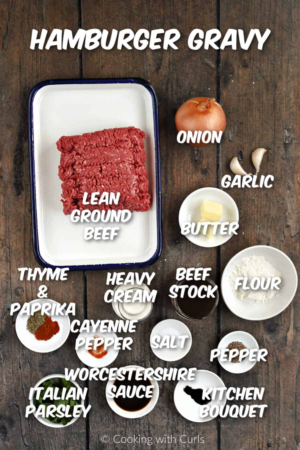 Ingredients-needed-to-make-hamburger-gravy.
